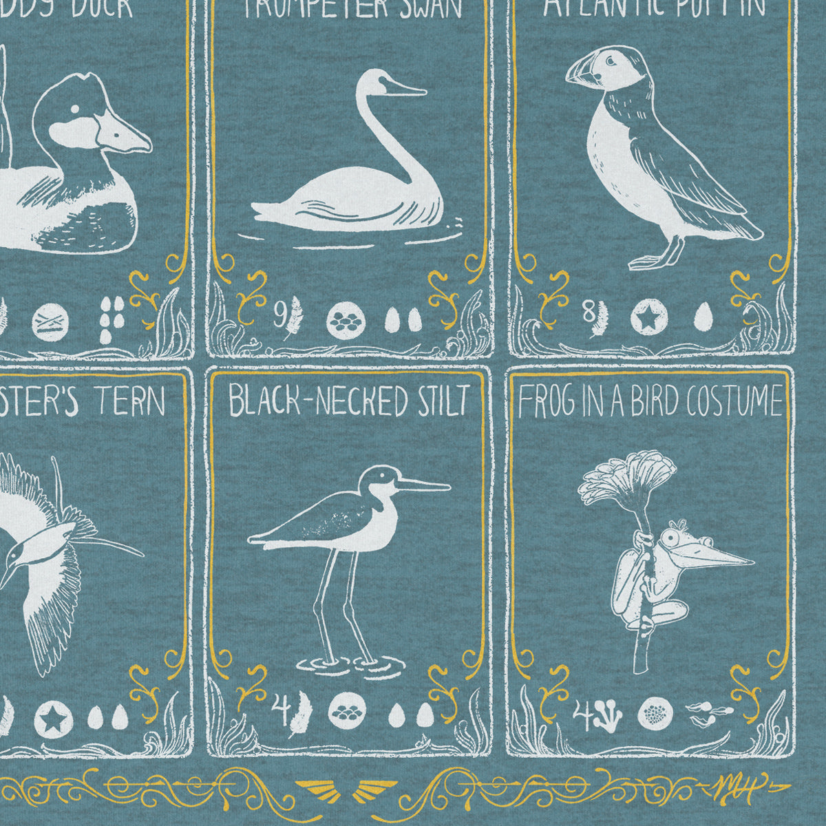 PRE-ORDER CLOSED: Wingspan Board Game T-Shirt - 'Wetland Birds of Wingspan' - Limited Collector's Edition