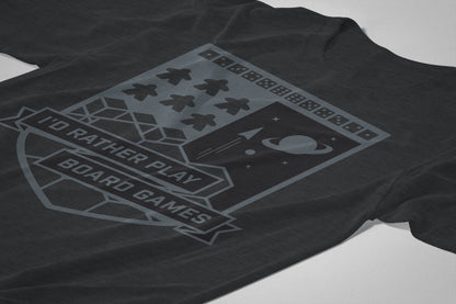 Board Game Crest - I'd Rather Play Board Games - Unisex T-Shirt
