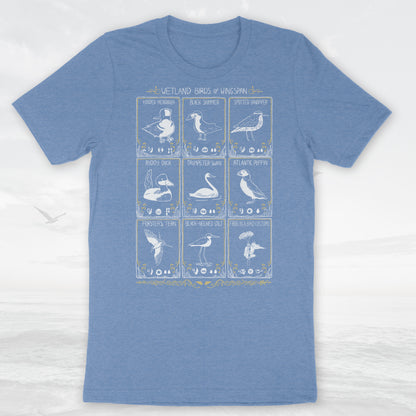 PRE-ORDER CLOSED: Wingspan Board Game T-Shirt - 'Wetland Birds of Wingspan' - Limited Collector's Edition