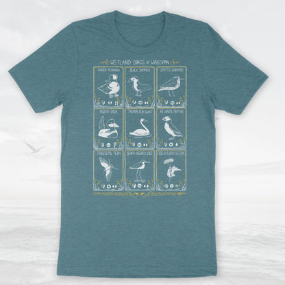 PRE-ORDER CLOSED: Wingspan Board Game T-Shirt - 'Wetland Birds of Wingspan' - Limited Collector's Edition